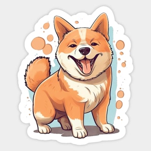 Happy Shiba Inu Sticker